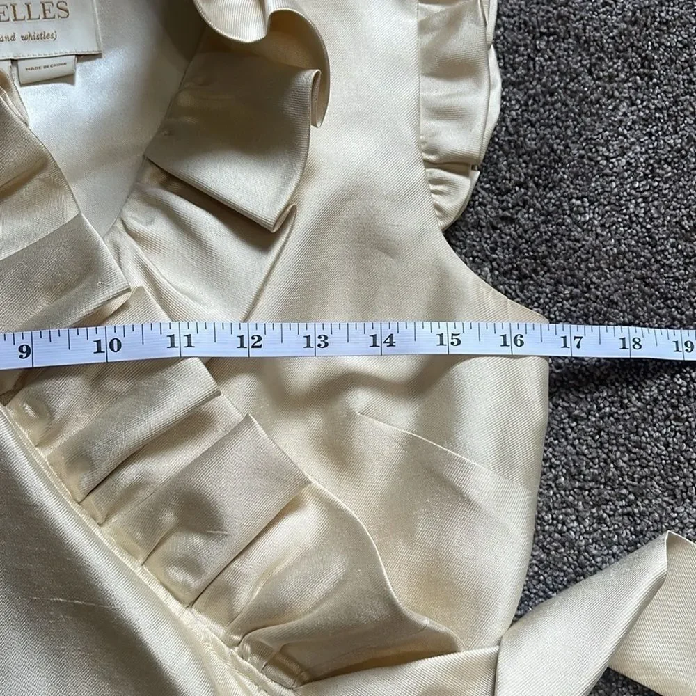 kate spade Wedding Belles Aubrey Wrap Ruffle Silk Dress 4